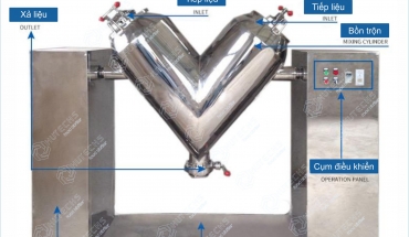 Khám phá máy trộn chữ V hai trục trong sản xuất và nghiên cứu
